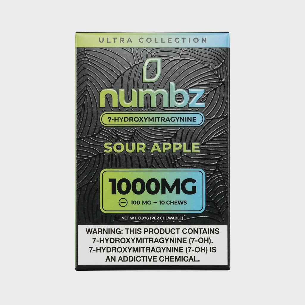 NUMBZ SOUR APPLE 1000MG