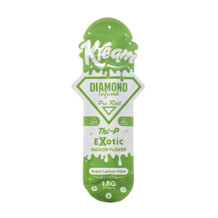 KREAM THC-P EXOTIC DIAMOND INFUSED 1.5G PRE ROLLS 40CT/BOX | SUPER LEMON HAZE (SATIVA)