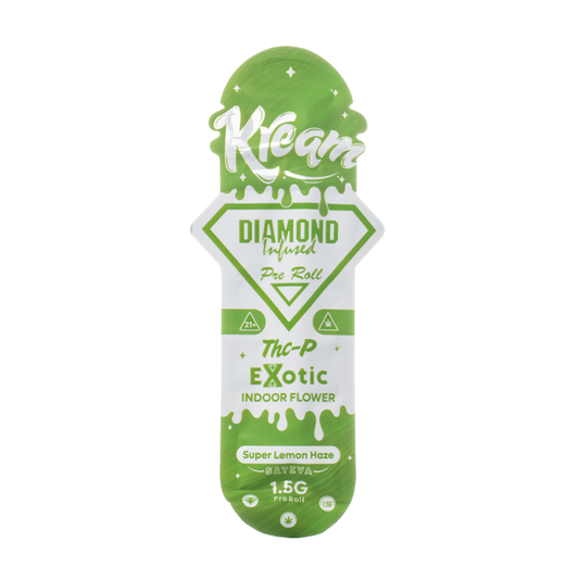 KREAM THC-P EXOTIC DIAMOND INFUSED 1.5G PRE ROLLS 40CT/BOX | SUPER LEMON HAZE (SATIVA)