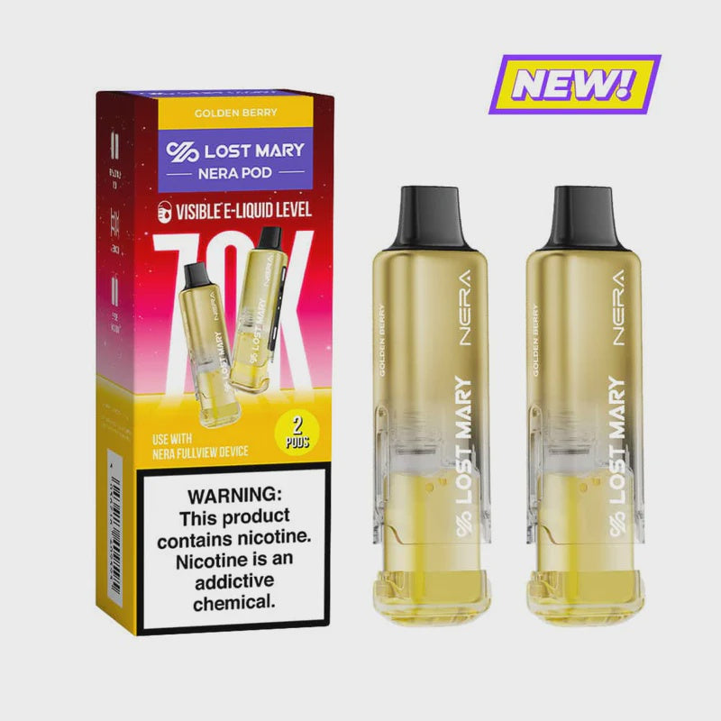 LOST MARY NERA POD 70K PUFF 10CT DISPOSABLE PODS 2CT/PK 5PK/BOX | GOLDEN BERRY