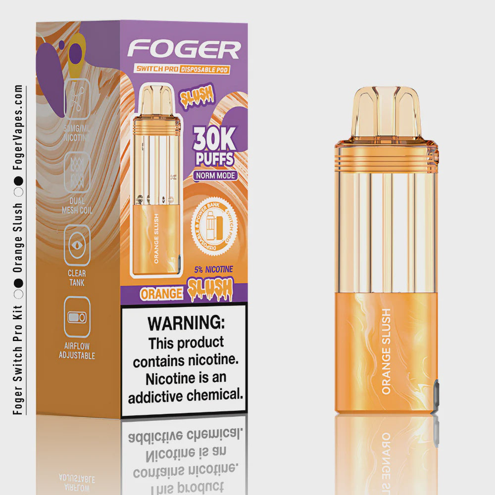 FOGER SWITCH PRO 30K PUFFS 5PK DISPOSABLE POD ORANGE SLUSH