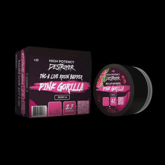 DESTROYER THC-A LIVE ROSIN BADDER PINK GORILLA INDICA