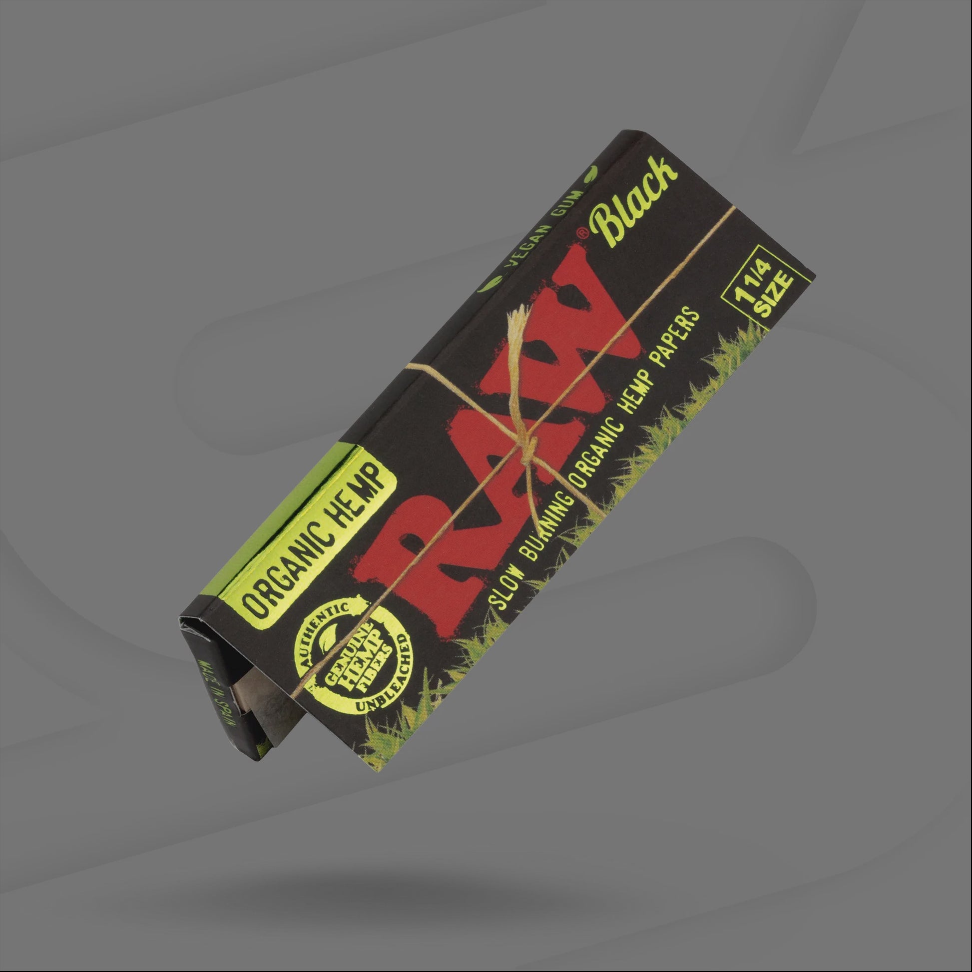 RAW BLACK ORGANIC HEMP 1 1/4
