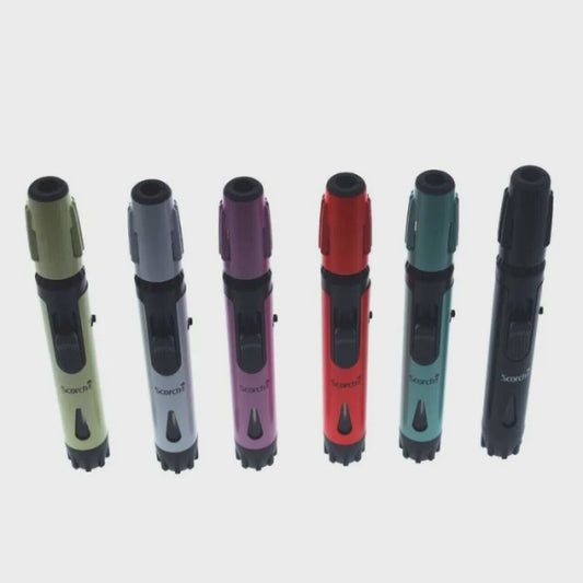 SCORCH TORCH PENCIL TORCH HOLD BUTTON NEON & MATTE COLORS 9PC/DISPLAY 61686