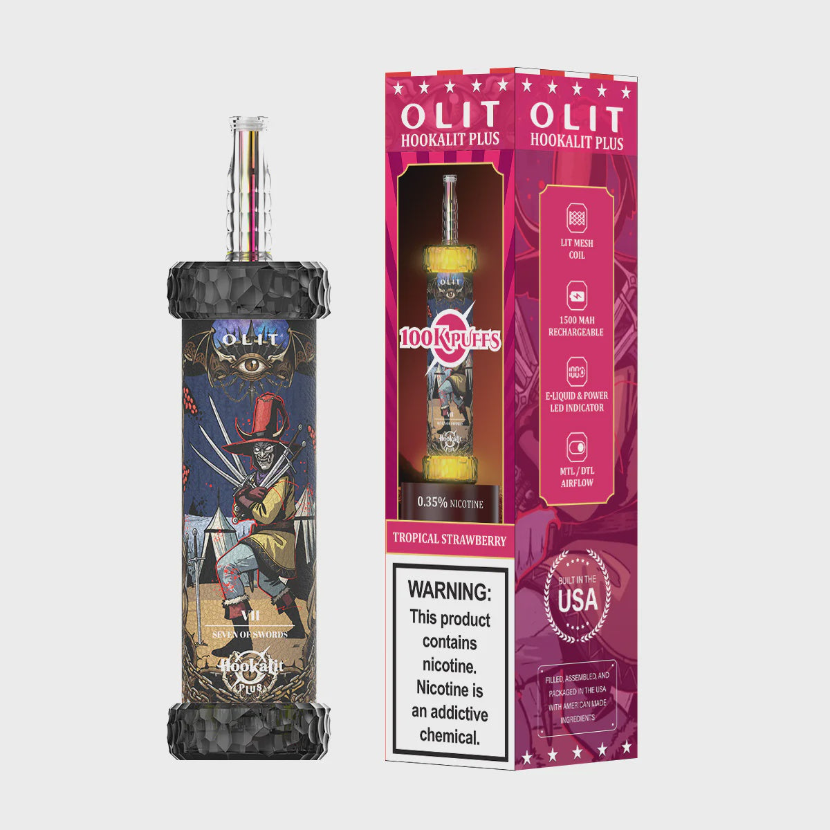 OLIT HOOKALIT PLUS 100K TROPICAL STRAWBERRY
