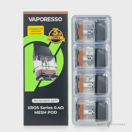 VAPORESSO XROS Series Mesh POD 2ml TOP FILL 4/Pk 1.2 ohm COREX 3.0