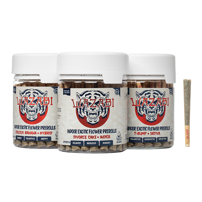WAZABI INDOOR EXOTIC FLOWER PREROLLS SATIVA