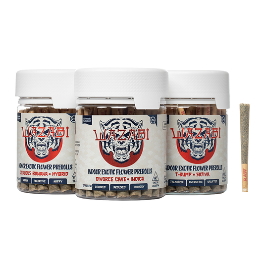 WAZABI INDOOR EXOTIC FLOWER PREROLLS SATIVA