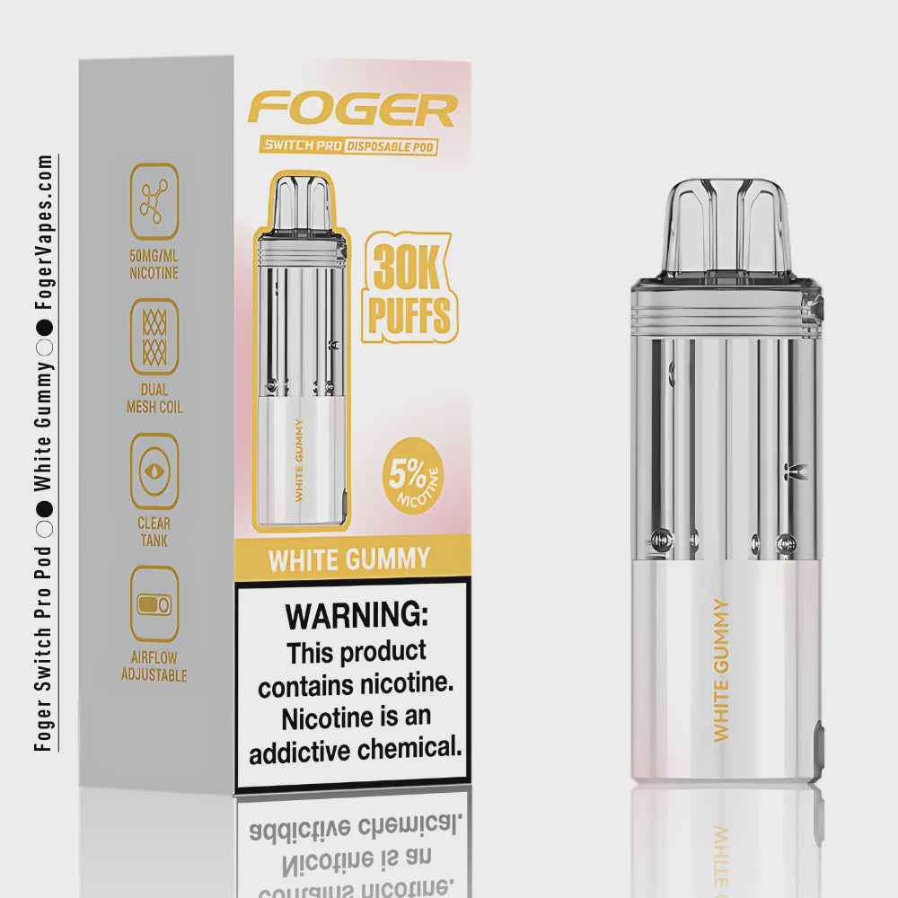FOGER SWITCH PRO 30K PUFFS 5PK DISPOSABLE POD| WHITE GUMMY