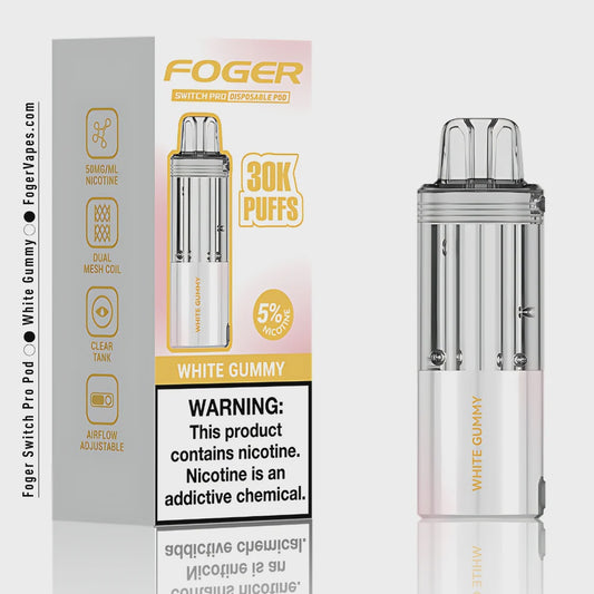 FOGER SWITCH PRO 30K PUFFS 5PK DISPOSABLE POD| WHITE GUMMY