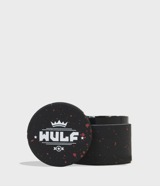 WULF GRINDER 4pt 50mm BLACK RED SPLATTER